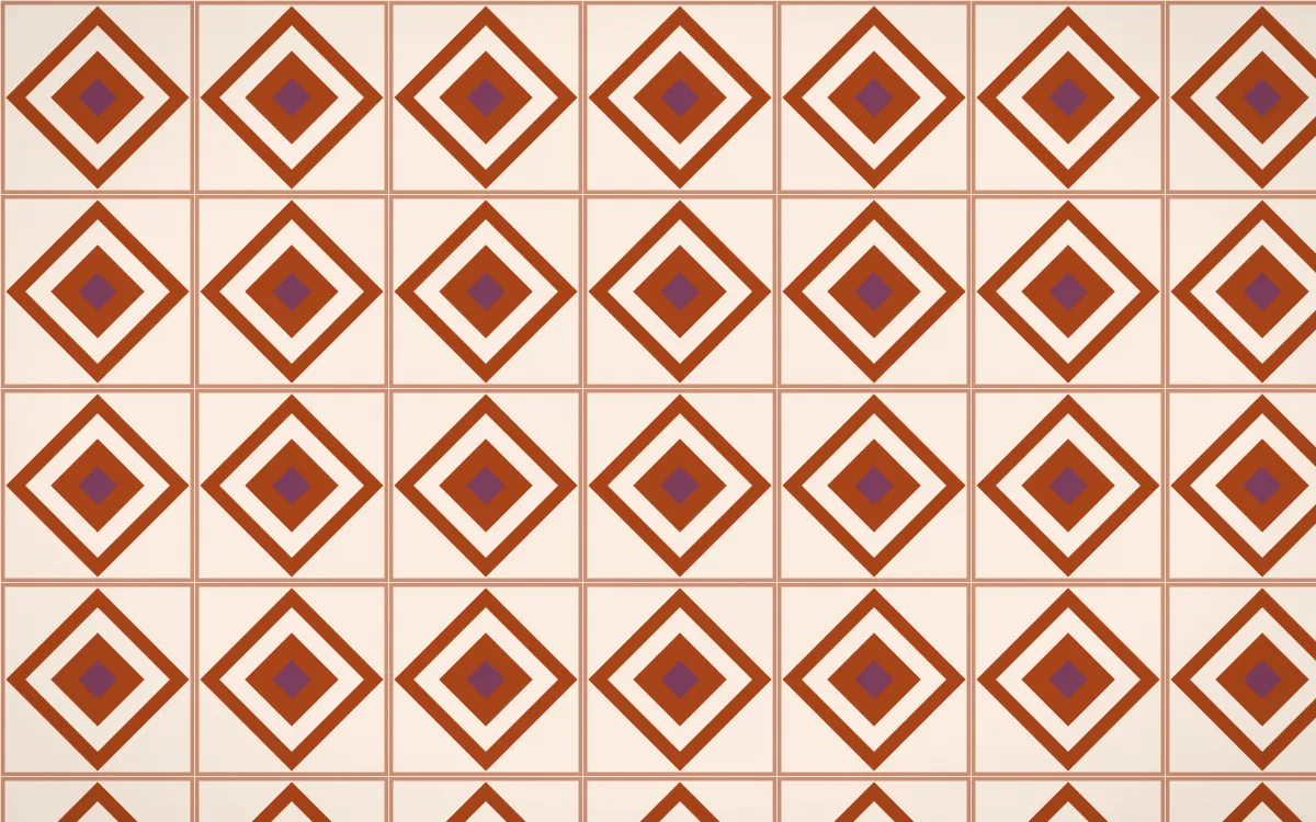 Momiji Maple Diamond Tile — light brown, pink and beige azulejo background
