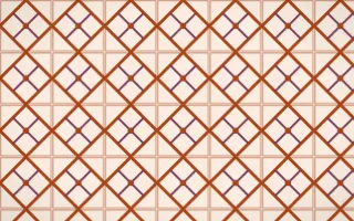Momiji Maple Lattice Tile — light brown, pink and beige azulejo background