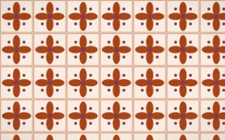 Momiji Maple Petal Tile — light brown, pink and beige azulejo background
