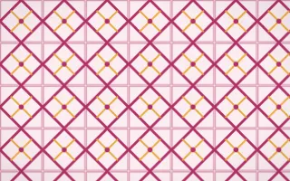 Oaxaca Pink Lattice Tile — light pink, gold and white azulejo background