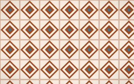 Outback Clay Diamond Tile — light brown, blue and beige azulejo background