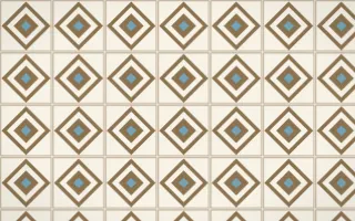 Pampas Cream Diamond Tile — light orange, blue and beige azulejo background