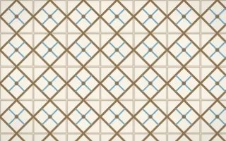 Pampas Cream Lattice Tile — light orange, blue and beige azulejo background