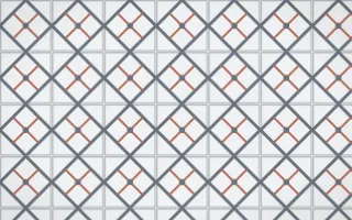 Paris Zinc Lattice Tile — light blue, red and white azulejo background