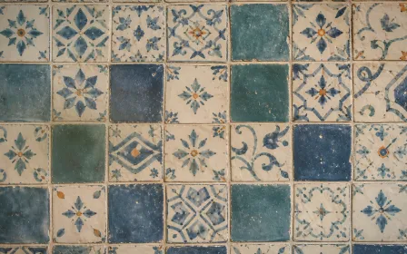 Azulejo Matte Daylight — light brown, orange and beige azulejo background