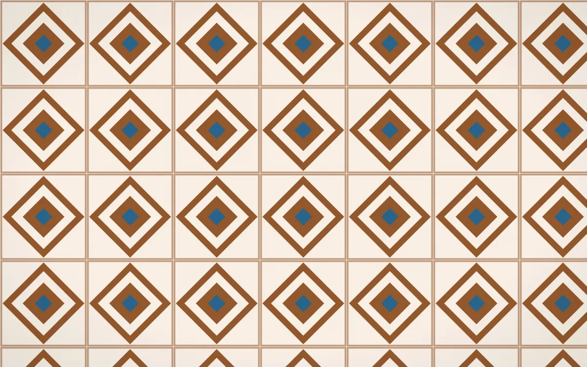 Porto Terra Diamond Tile — light brown, blue and beige azulejo background