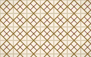 Prague Gold Lattice Tile — light brown and beige azulejo background