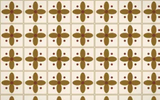 Prague Gold Petal Tile — light brown and beige azulejo background