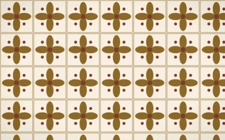 Prague Gold Petal Tile — light brown and beige azulejo background