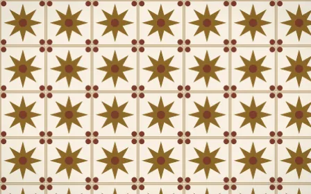 Prague Gold Star Tile — light brown and beige azulejo background