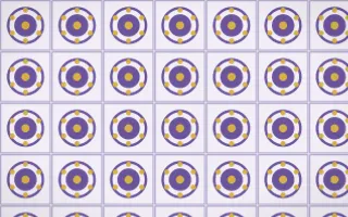 Provence Medallion Tile — light purple, gold and white azulejo background