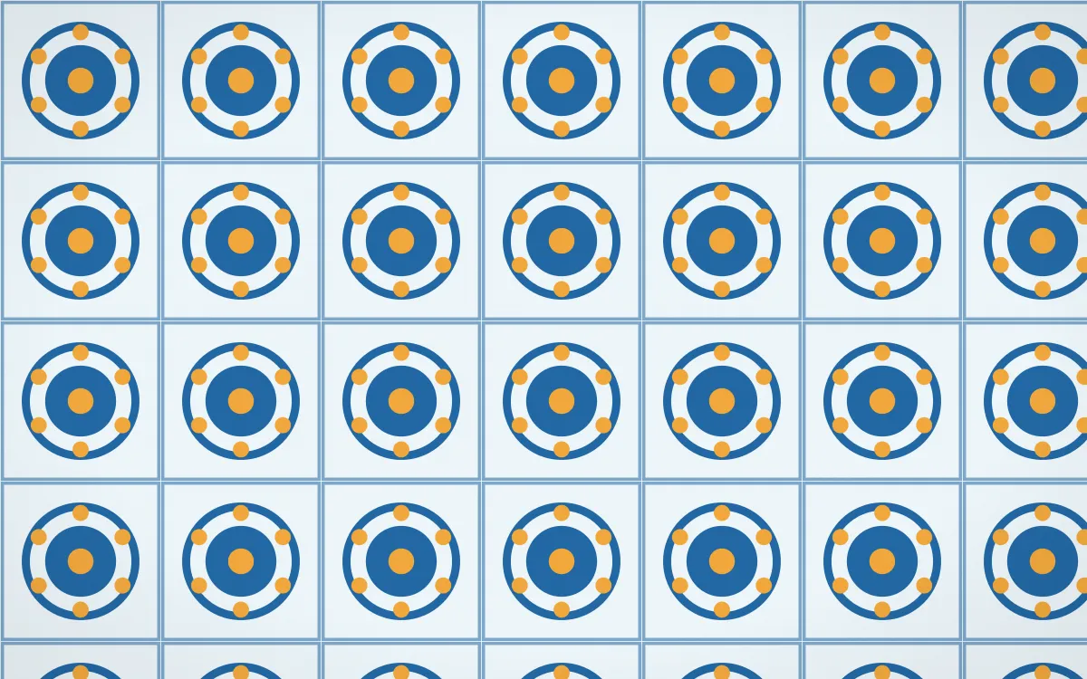 Côte d'Azur Medallion Tile — light blue, orange and white azulejo background