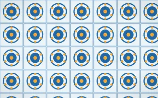 Côte d'Azur Medallion Tile — light blue, orange and white azulejo background