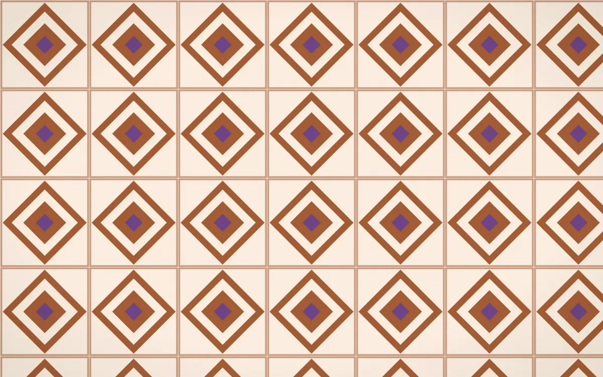 Sahara Dusk Diamond Tile — light orange, purple and beige azulejo background