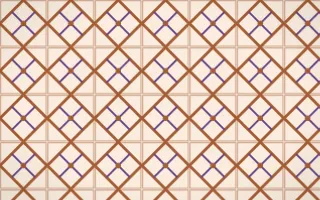 Sahara Dusk Lattice Tile — light orange, purple and beige azulejo background