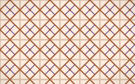Sahara Dusk Lattice Tile — light orange, purple and beige azulejo background