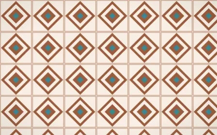 Santa Fe Adobe Diamond Tile — light orange, teal and beige azulejo background