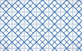 Santorini Lattice Tile — light blue and white azulejo background