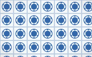 Santorini Medallion Tile — light blue and white azulejo background