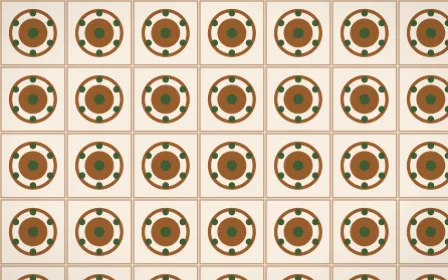 Savanna Clay Medallion Tile — light brown, green and beige azulejo background