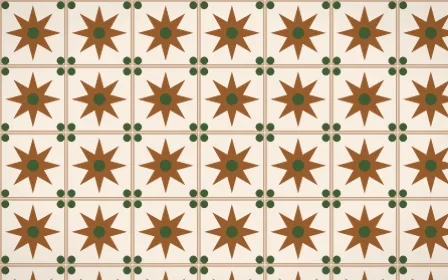 Savanna Clay Star Tile — light brown, green and beige azulejo background
