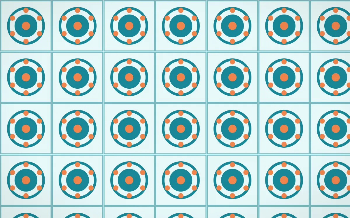 Tahiti Lagoon Medallion Tile — light teal, orange and white azulejo background