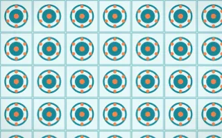 Tahiti Lagoon Medallion Tile — light teal, orange and white azulejo background