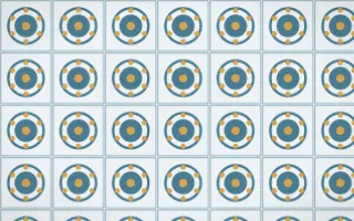Udaipur Lake Medallion Tile — light blue, gold and white azulejo background