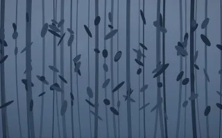Blue Hour Bamboo Forest — dark blue bamboo forest background