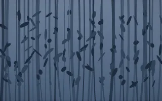 Blue Hour Bamboo Forest V — dark blue bamboo forest background, variation V