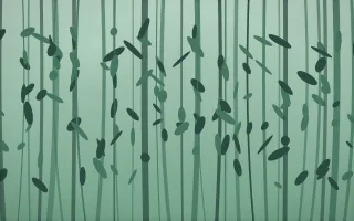 Emerald Mist Bamboo Forest II — dark green bamboo forest background, variation II