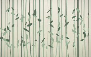 First Light Bamboo Forest — light beige and green bamboo forest background