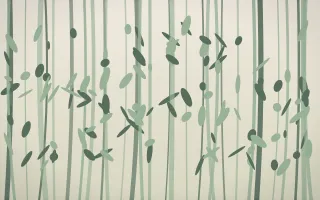 First Light Bamboo Forest II — light beige and green bamboo forest background, variation II