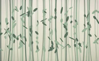 First Light Bamboo Forest V — light beige and green bamboo forest background, variation V