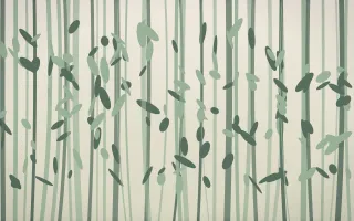 First Light Bamboo Forest VI — light beige and green bamboo forest background, variation VI