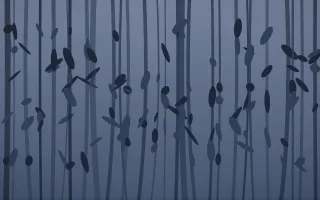 Moonlight Bamboo Forest — dark blue bamboo forest background