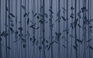 Moonlight Bamboo Forest IX — dark blue bamboo forest background, variation IX