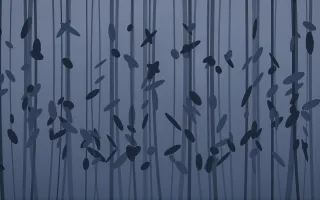 Moonlight Bamboo Forest V — dark blue bamboo forest background, variation V