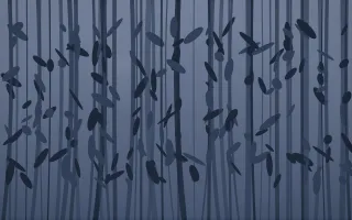 Moonlight Bamboo Forest X — dark blue bamboo forest background, variation X