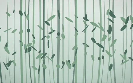 Spring Rain Bamboo Forest — light white and green bamboo forest background