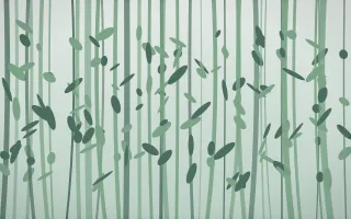 Spring Rain Bamboo Forest IV — light white and green bamboo forest background, variation IV