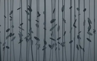 Storm Light Bamboo Forest — dark grey and blue bamboo forest background