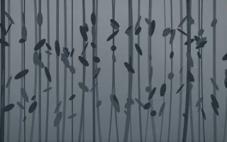 Storm Light Bamboo Forest II — dark grey and blue bamboo forest background, variation II