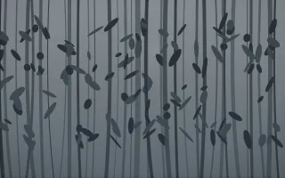 Storm Light Bamboo Forest IV — dark grey and blue bamboo forest background, variation IV