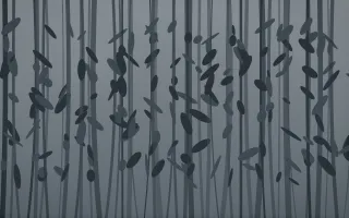 Storm Light Bamboo Forest IX — dark grey and blue bamboo forest background, variation IX