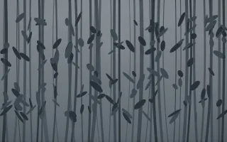 Storm Light Bamboo Forest VII — dark grey and blue bamboo forest background, variation VII