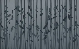 Storm Light Bamboo Forest XI — dark grey and blue bamboo forest background, variation XI