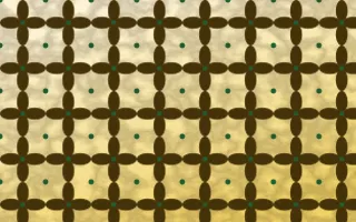 Accra Gold Batik Kawung — colourful brown, green and beige batik background