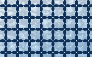 Aegean Noon Batik Kawung — light blue and white batik background