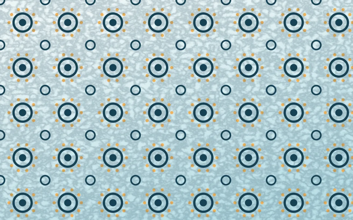 Algarve Sea Batik Blooms — light blue, orange and white batik background